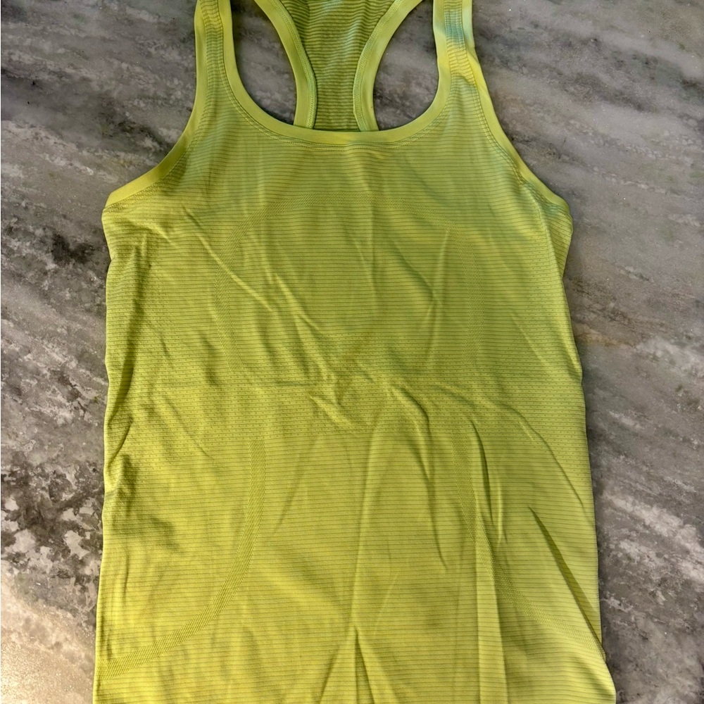 Lululemon Swifty size 6, bright yellow Tank Top